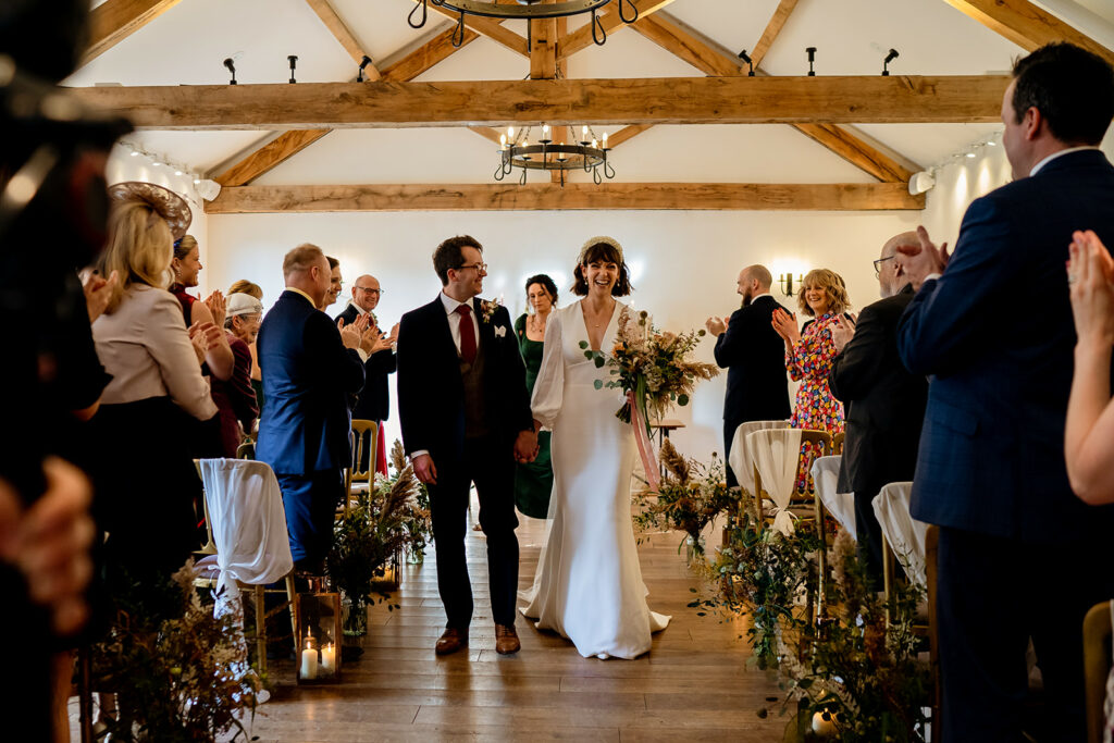 A Deer Park wedding ceremony at Burley Manor Barn