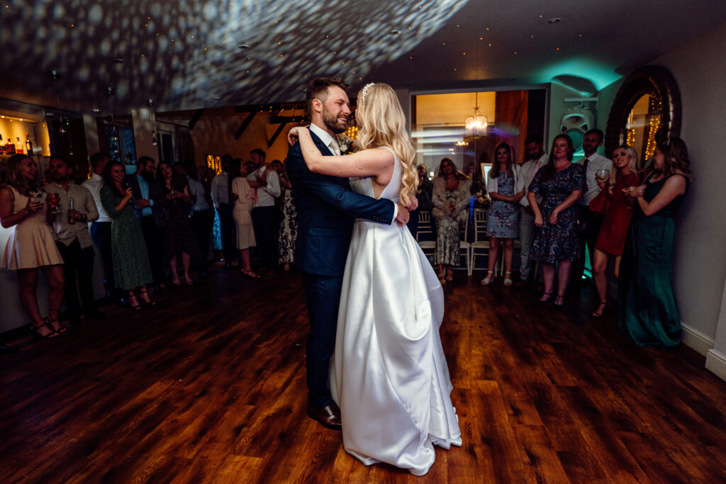 Emily and Glen share their first dance at Wickham Estate 